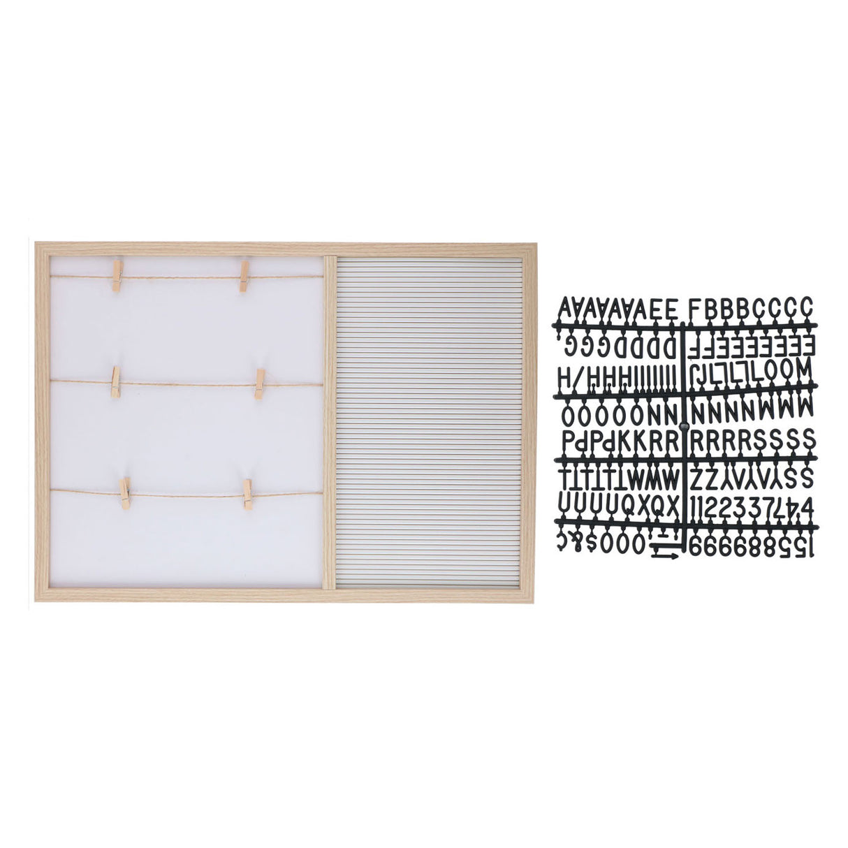 Дървена мемо дъска и рамка за снимки MDF, 57x41см