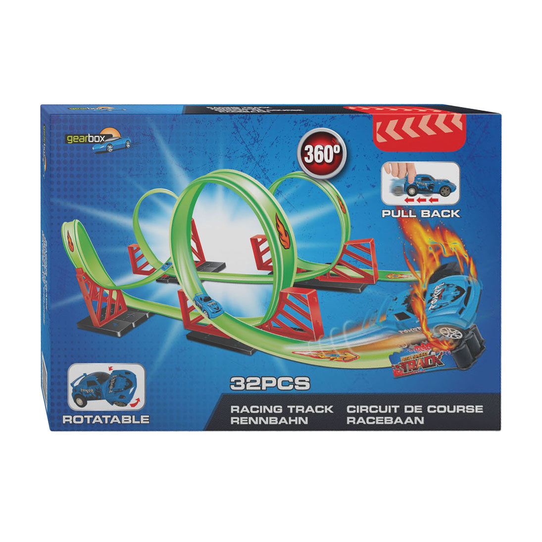 Gara Track Loop con Pull-Back 360 Car, 32DLG.
