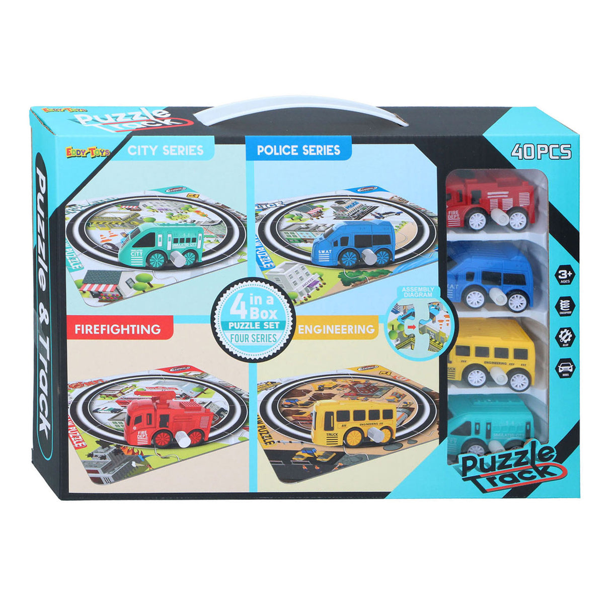 Puzzle ferroviari impostati con veicolo, 40dlg.
