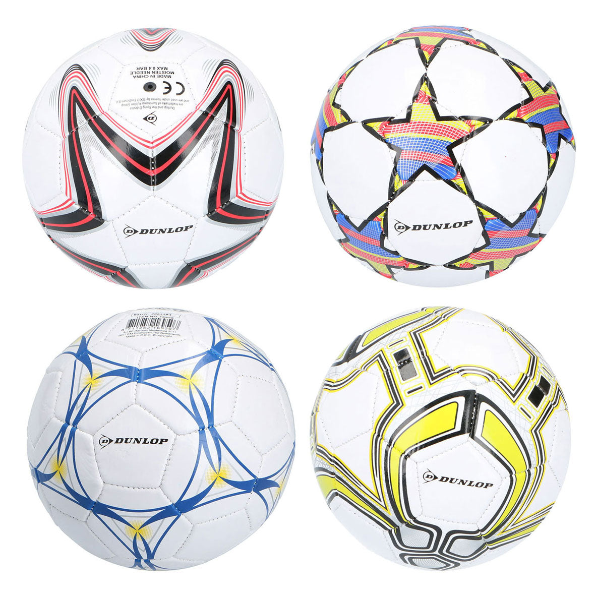 Futebol Dunlop com estampado, 15cm