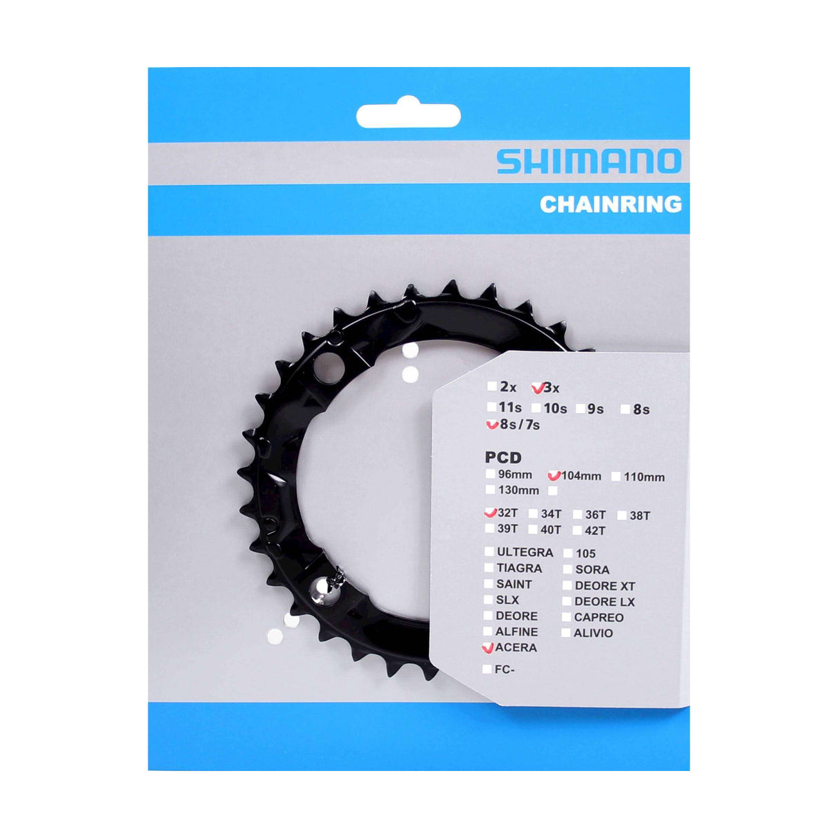 Shimano Chain Top ACERA 104mm FCM361 Black 32T