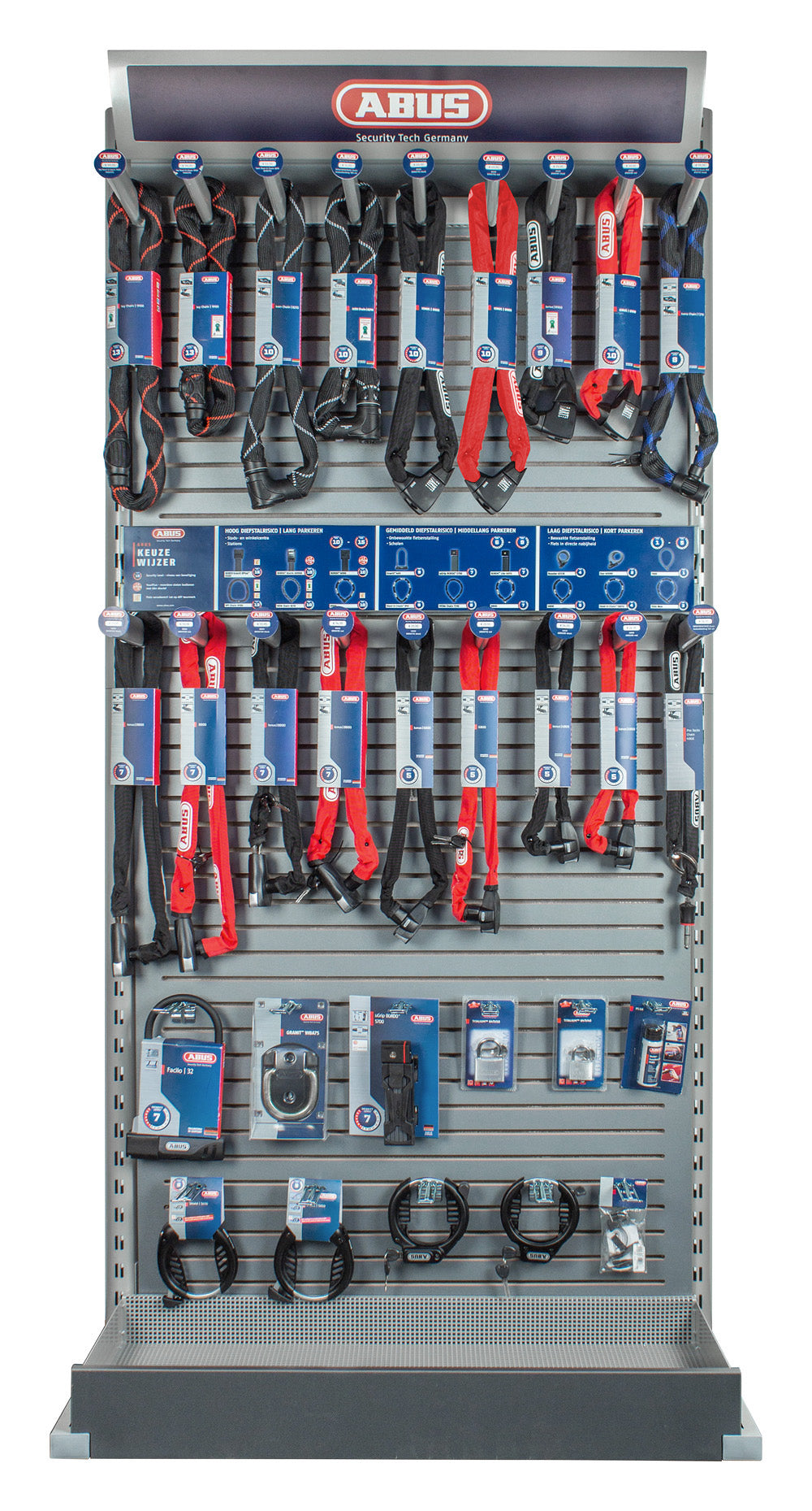 Abus shelf with ditches. width 100 cm