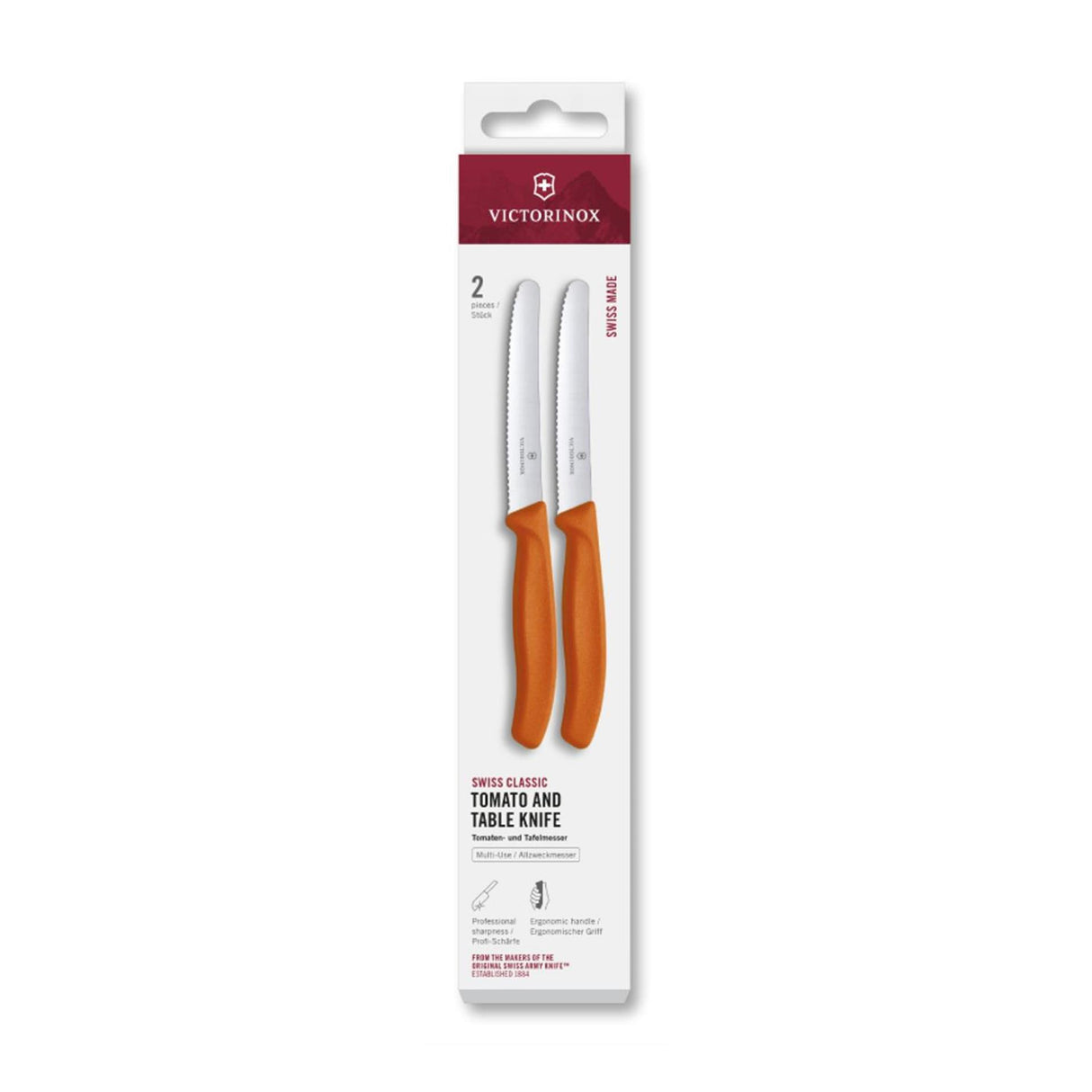 Victorinox tomatenmes 2st oranje kartel