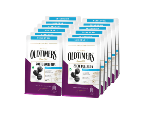 Oldtimers sweet buns sugar-free bag (12x100gr)