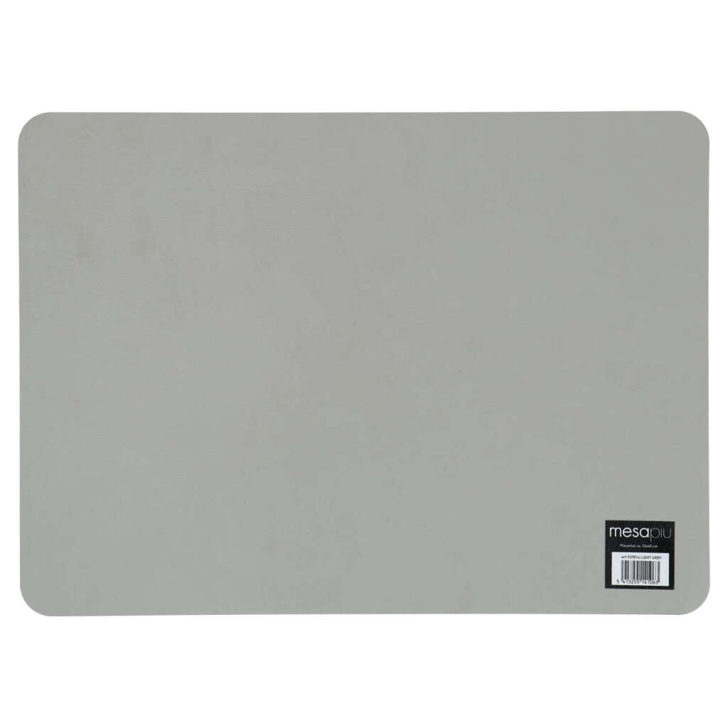 Miscellaneous Placemat Leather Look Light Gray 45x33 cm