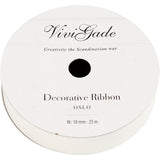 Creativ company gift ribbon, W: 18 mm, matt, white, 25 m 1 roll