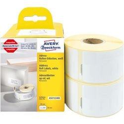 Avery Zweckform Address Labels AS0722400 Permanent White