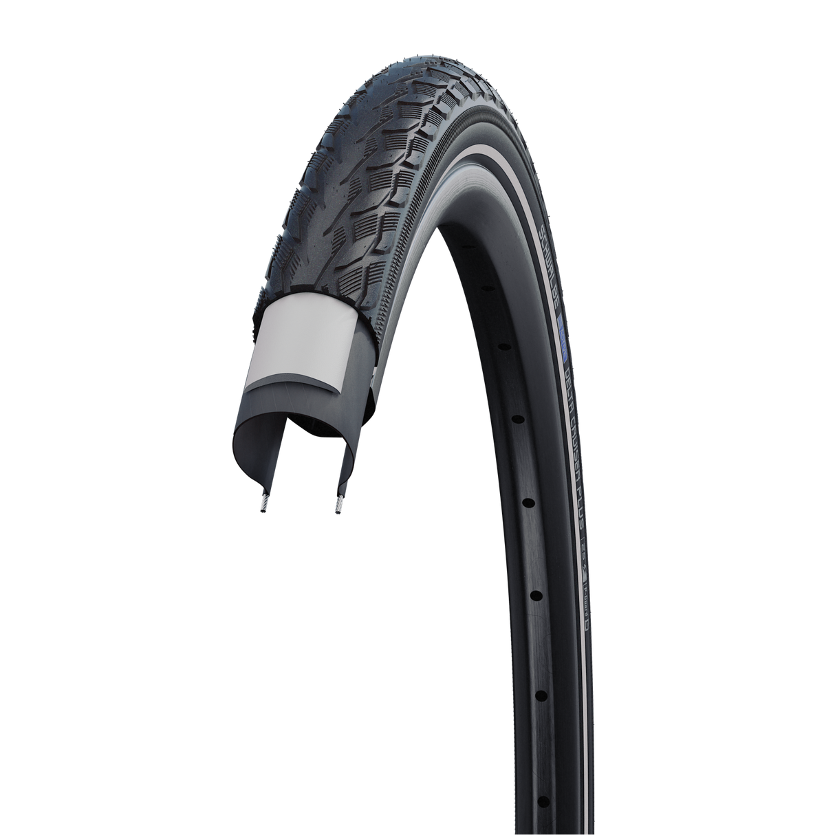 Schwalbe Delta Cruiser Plus propíchnutí 28 x 1,75 47-622mm - černá s odrazem