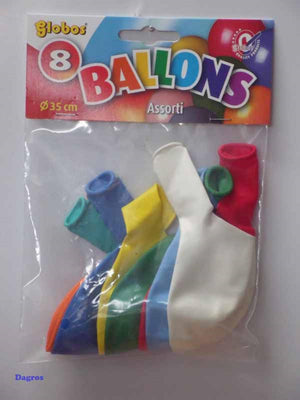 Globos super baloni mix ø35cm vrečka 8s