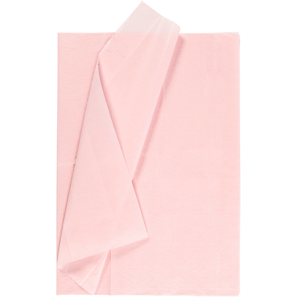 Creativ company tissue paper, with dots, sheet 50x70 cm, 14 g, light red, 6 sheets 1 box