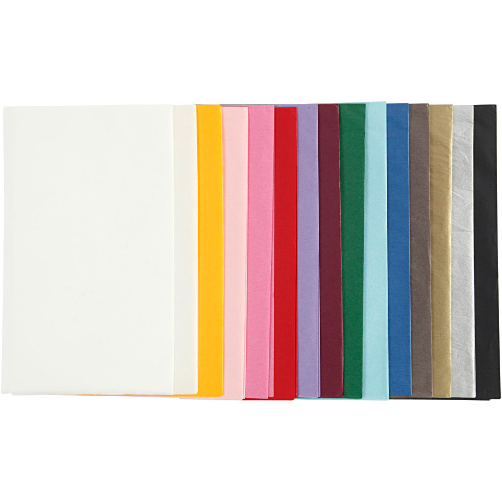 Gewebepapier gefärbt, 30.