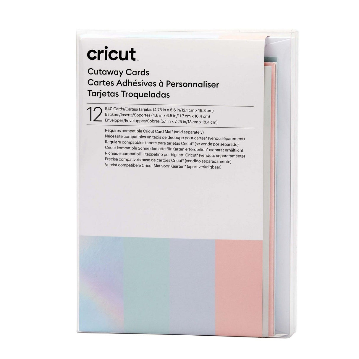 Cricut • cutaway cards pastel r40