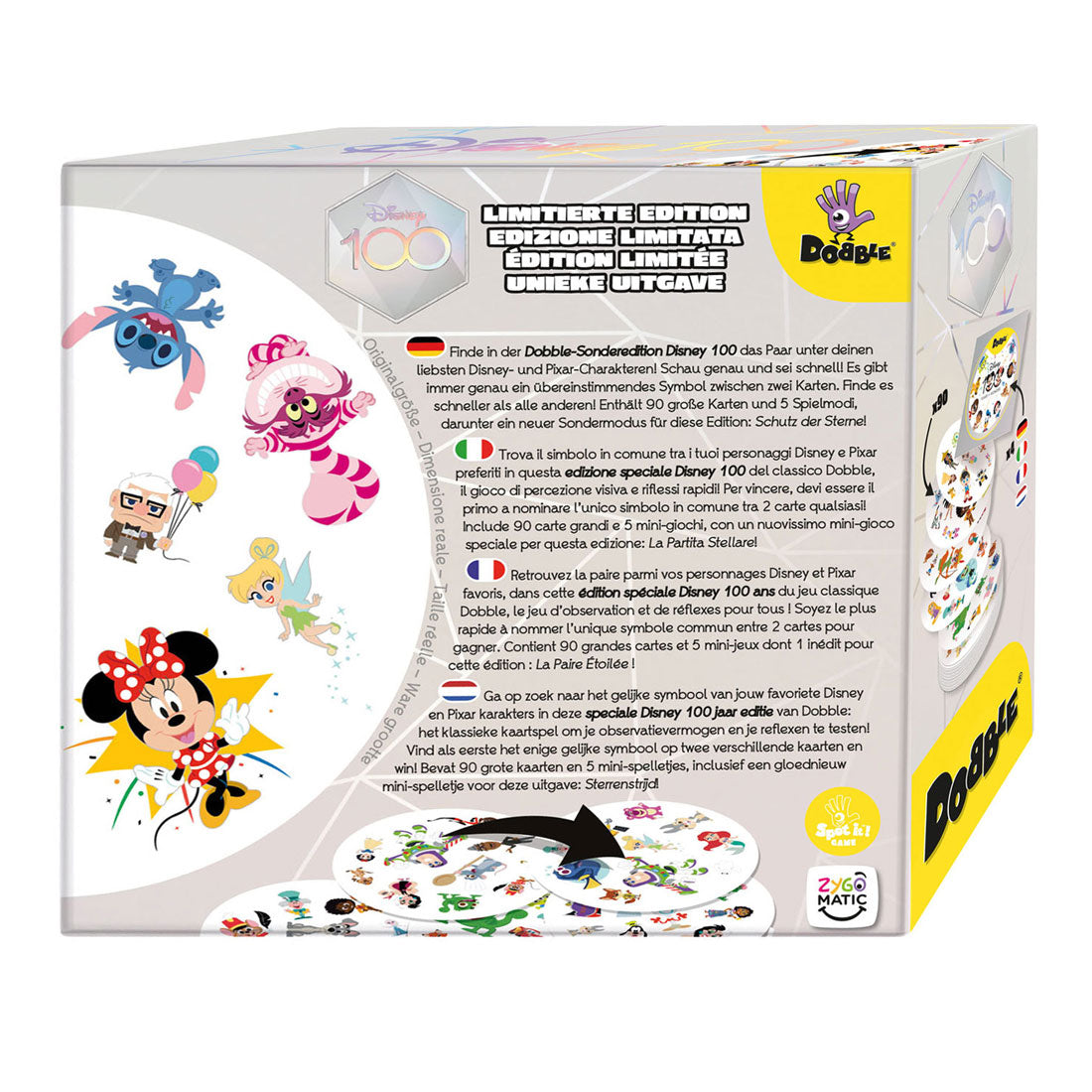 ASMODEE DOBBLE Disney Game de cartas del 100 aniversario