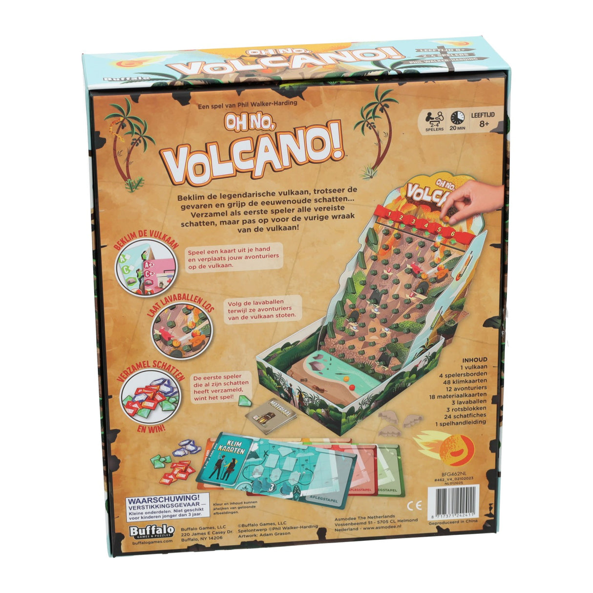 Asmodee oh no vulcano – jaudinantis šeimos žaidimas, kupinas veiksmo
