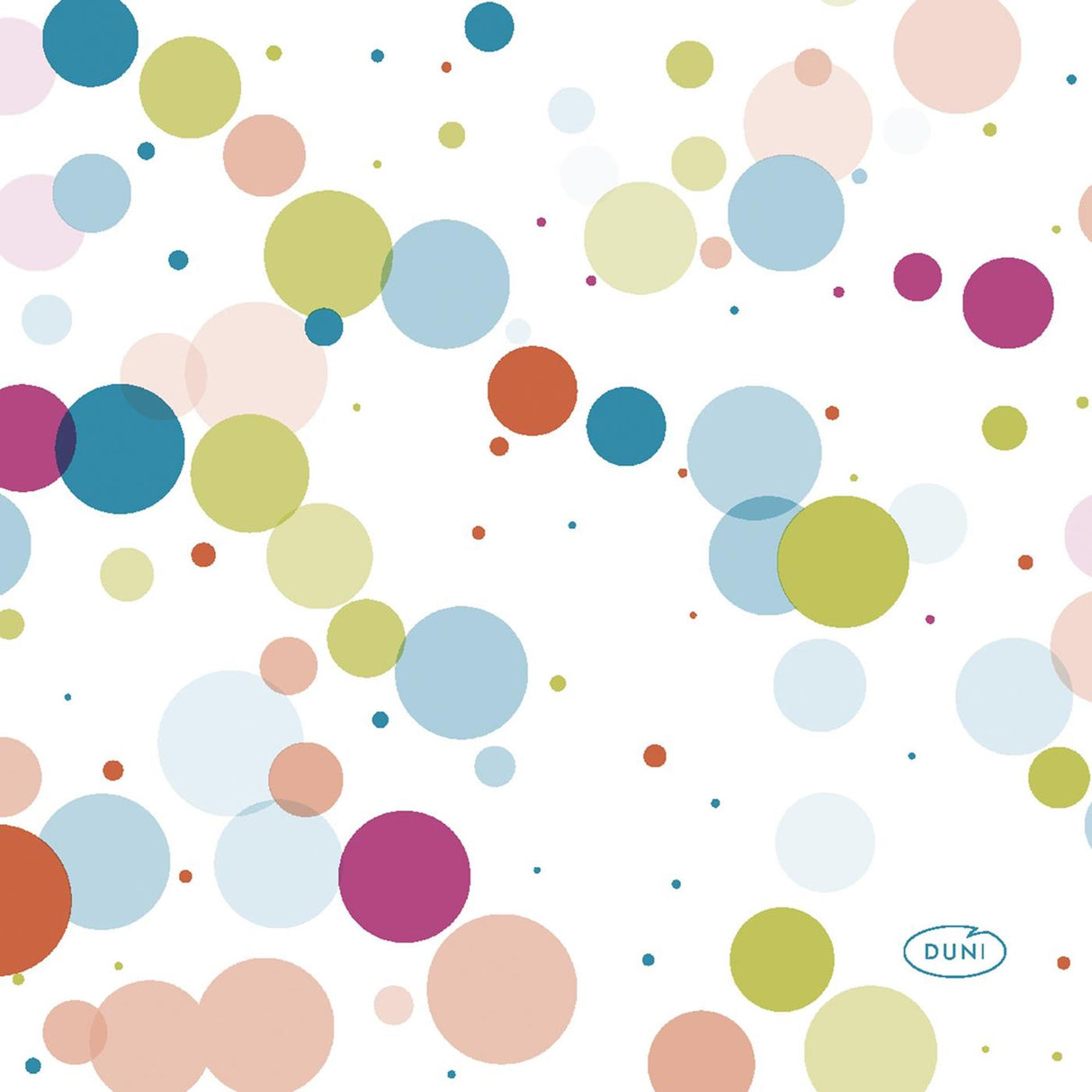Duni napkins festive bubbles multi 24x24 cm | 12 pieces