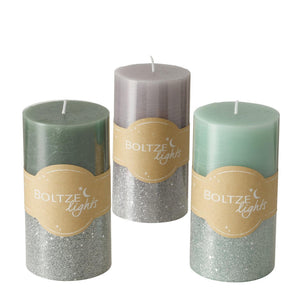 Boltze hjemmesøylelys mariza ø7xh13cm, grå