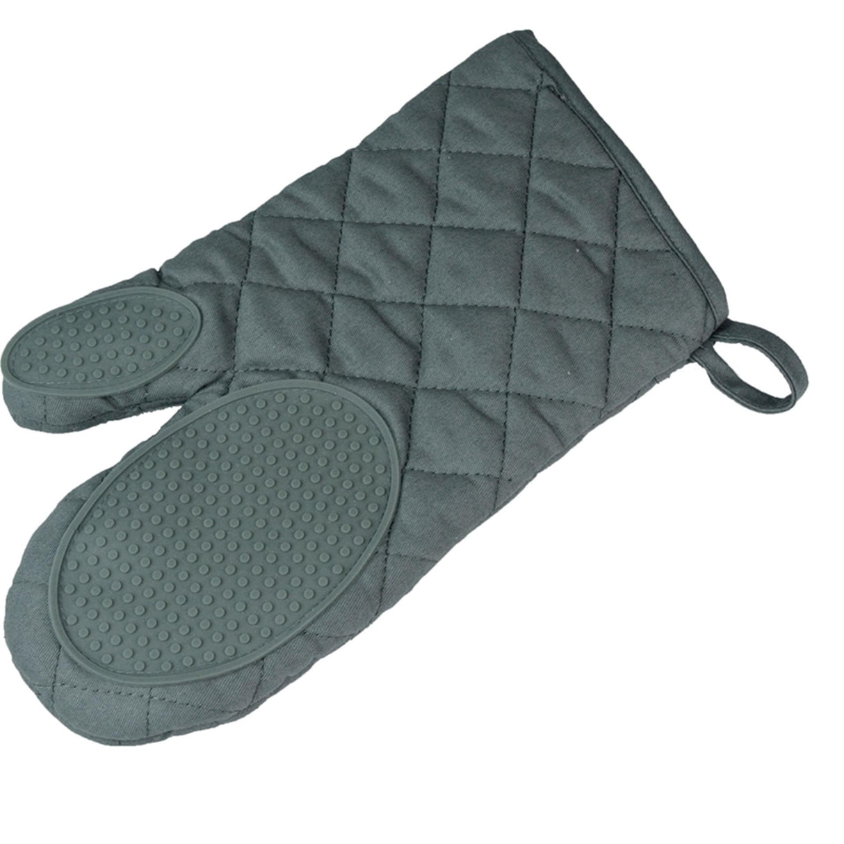 Wicotex oven glove with silicone grip gray
