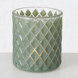 Boltze home theelichthouder dustin ø8xh9cm groen