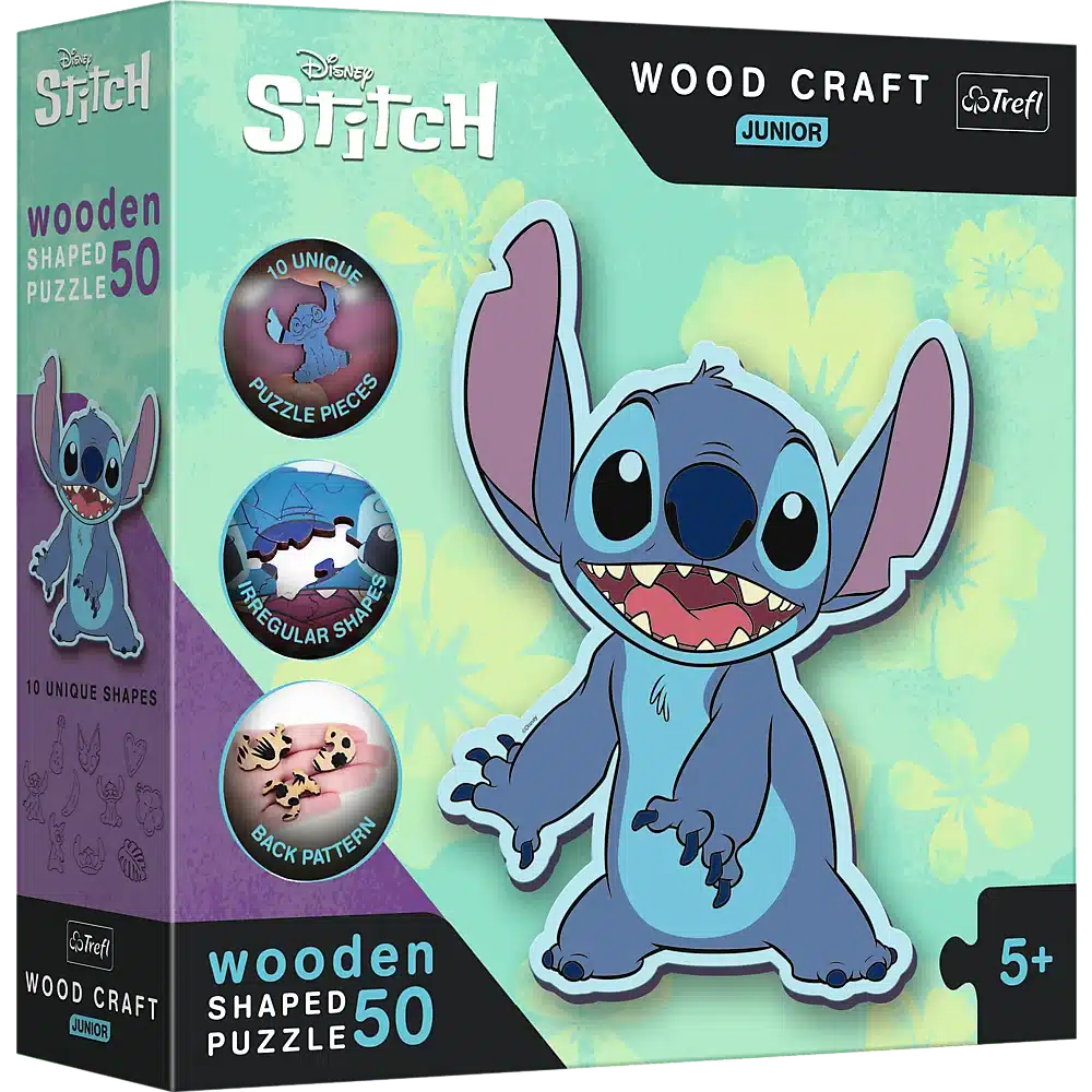 Disney trefl madeira lilo stitch quebra-cabeça júnior de - 50 peças