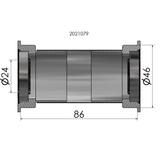 Elvedes bottom bracket adapter Press Fit B386 Shimano 24mm