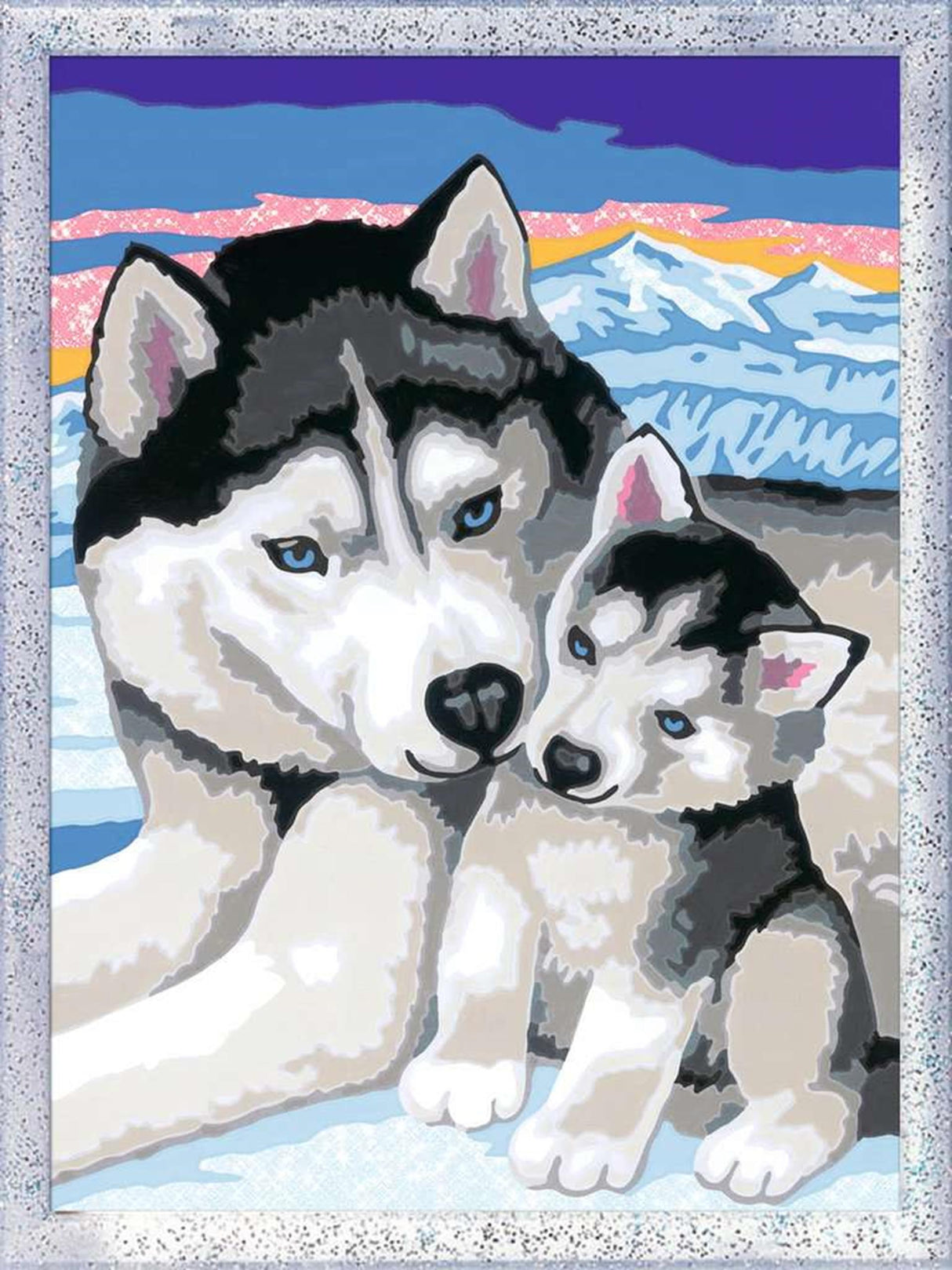 Ravensburger Creart Maleri på nummer søde Huskies