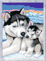 Ravensburger Creart Maleri på nummer søde Huskies