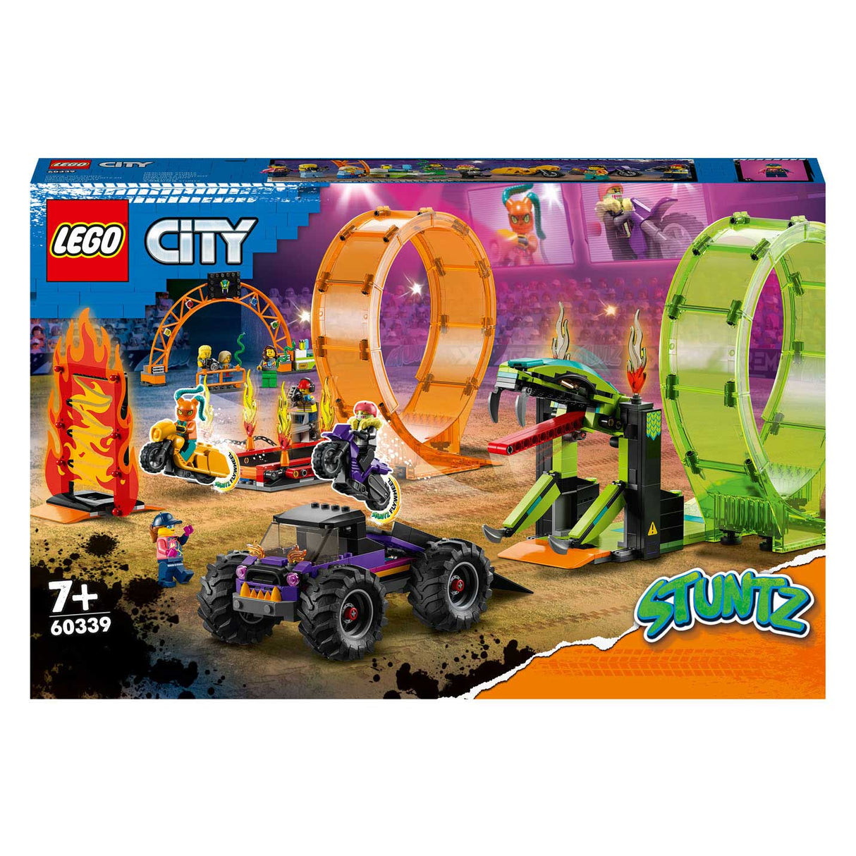 LEGO CITY 60339 Dvojitá smyčka Stunt Arena