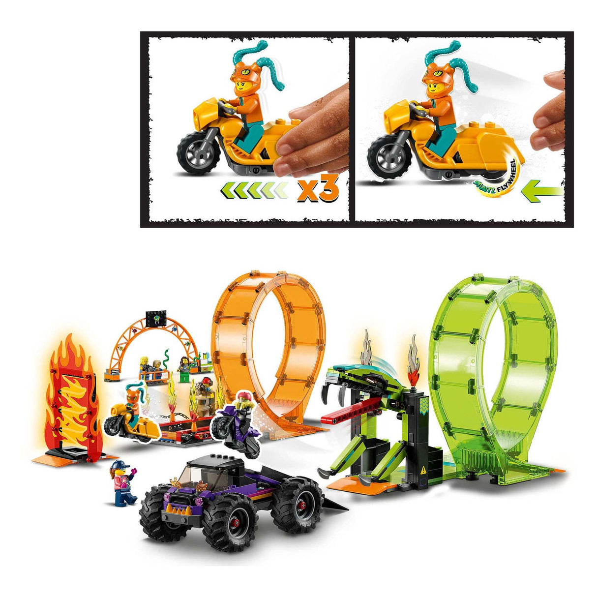 LEGO CITY 60339 Dvojitá smyčka Stunt Arena