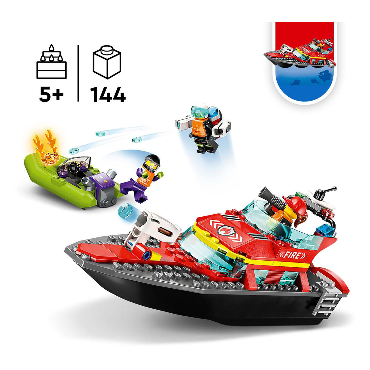 LEGO CITY 60373 Blagovna znamka rešilnega čolna