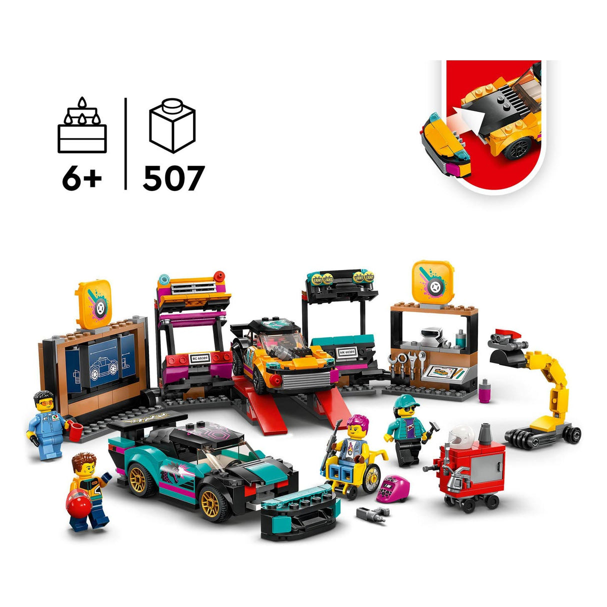 Garáž pro nastavitelné automobily LEGO LEGO CITY 60389