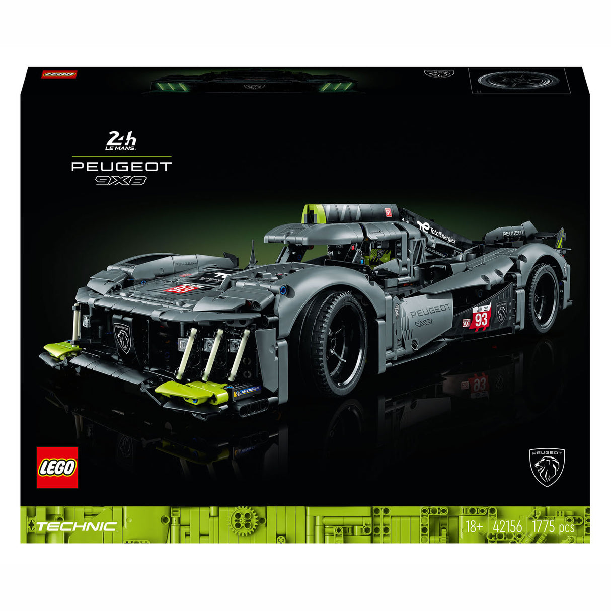 Lego Technic 42156 Peugeot 9x8 24 Le Mans Hybrid Hypercar Auto