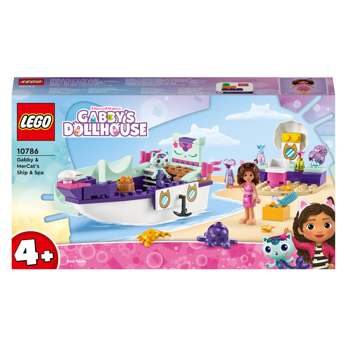 Lego Lego Gabby's Dollhouse 10786 Gabby és Meerminkat Pamper hajó
