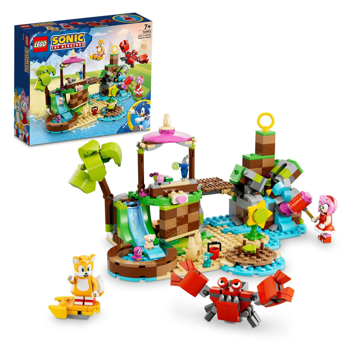 Lego Sonic the Hedgehog - zabawka konstrukcyjna na wyspie schroniska dla zwierząt Amy (76992)