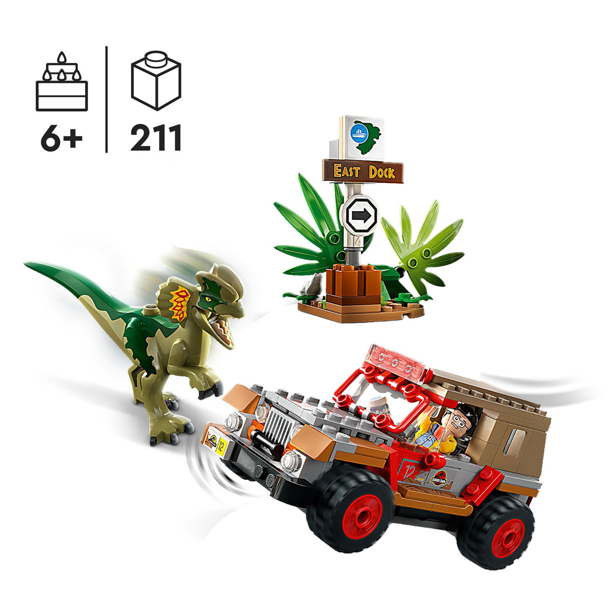 LEGO LEGO JURASSIC PARK 76958 Dilophosaurus ambush