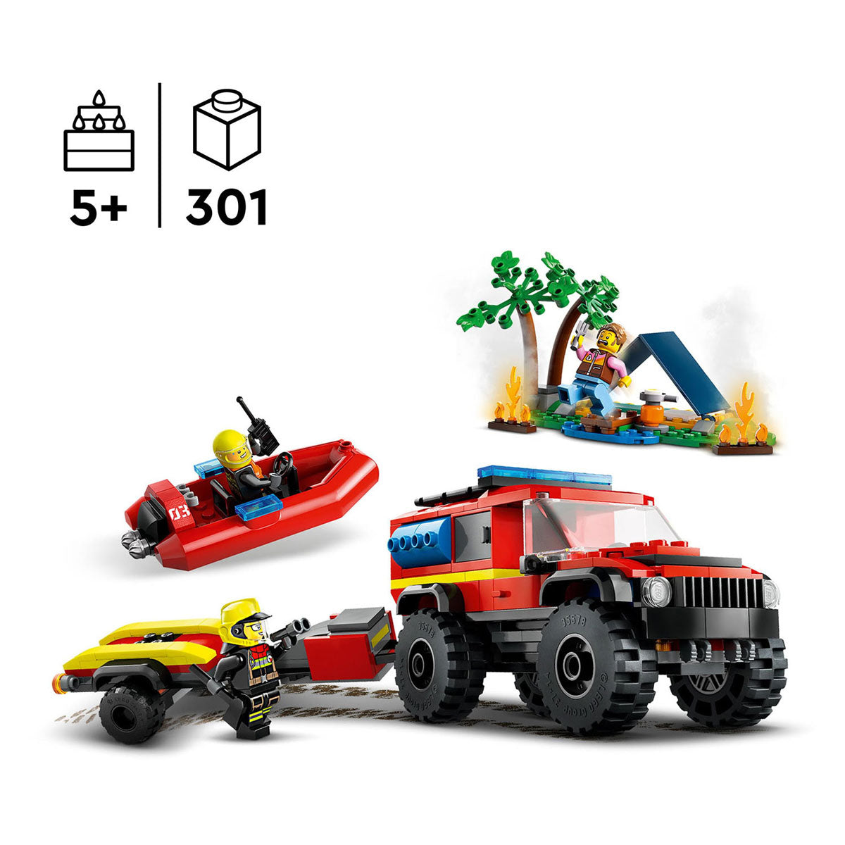 LEGO LEGO CITY 60412 4X4 FIRE TRACEMENT WITH REMBOOT