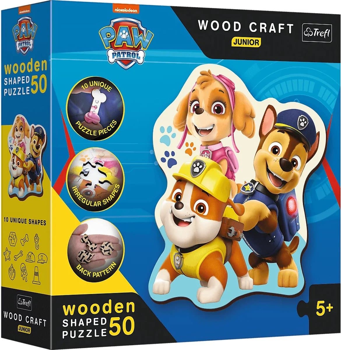 Trefl Puzzle - Paw Patrol Wooden Puzzle - 50 pieces