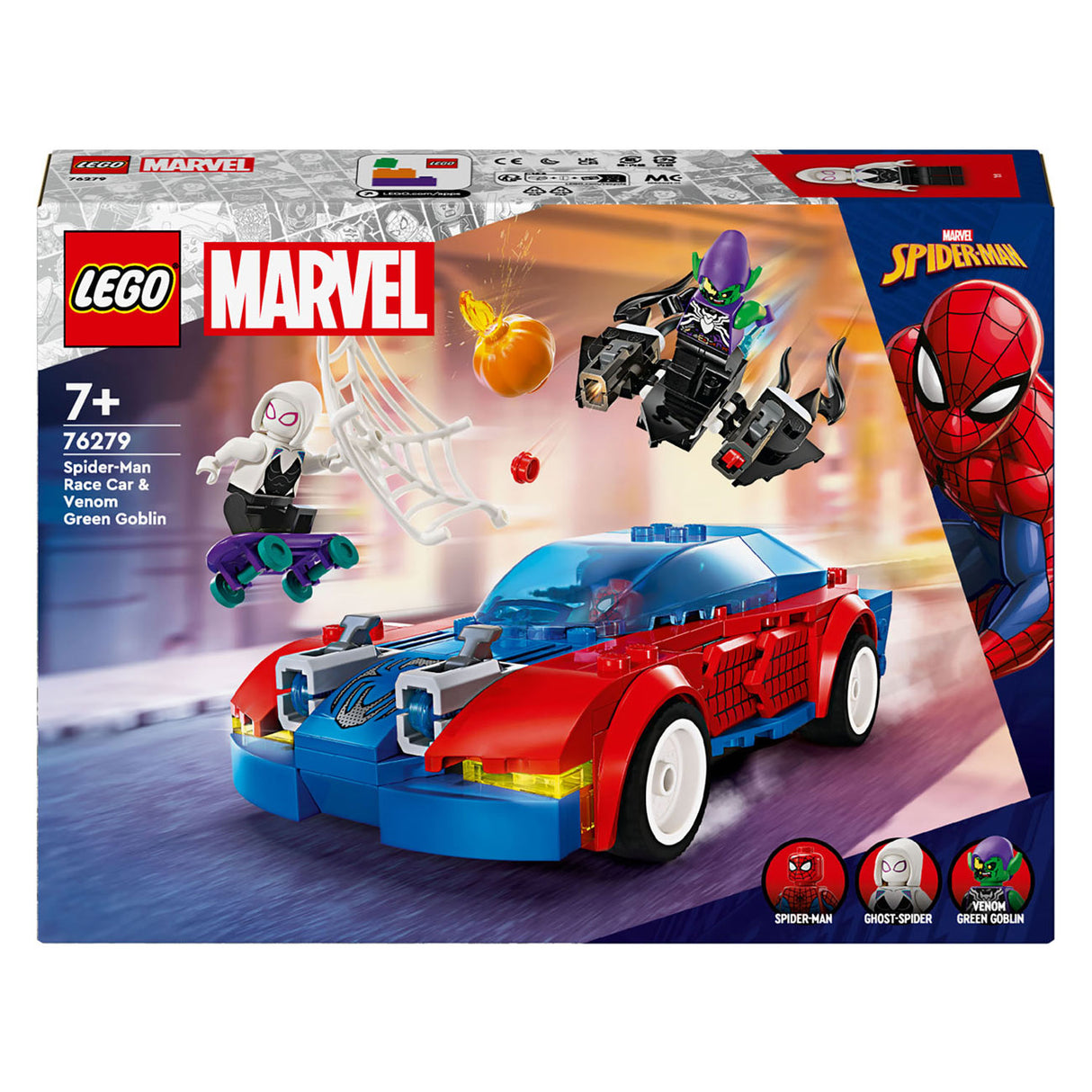 Lego Lego Super Heroes 76279 Spider-Man Racing Car e Venom Green Goblin