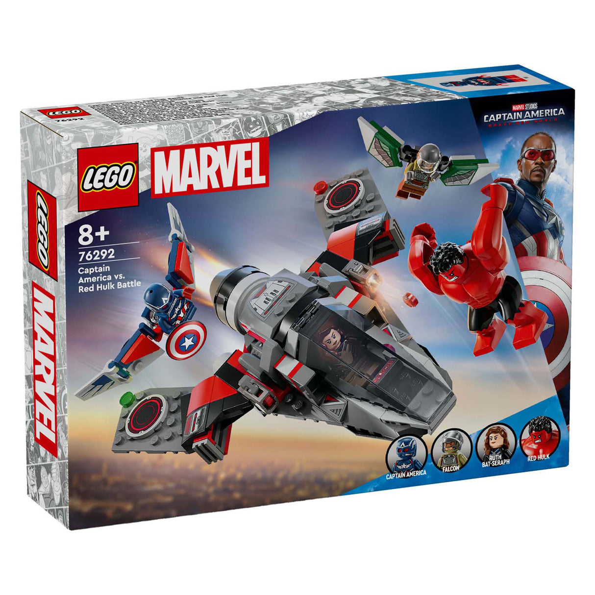 Lego Marvel 76292 Captain America vs. Duello rosso Hulk