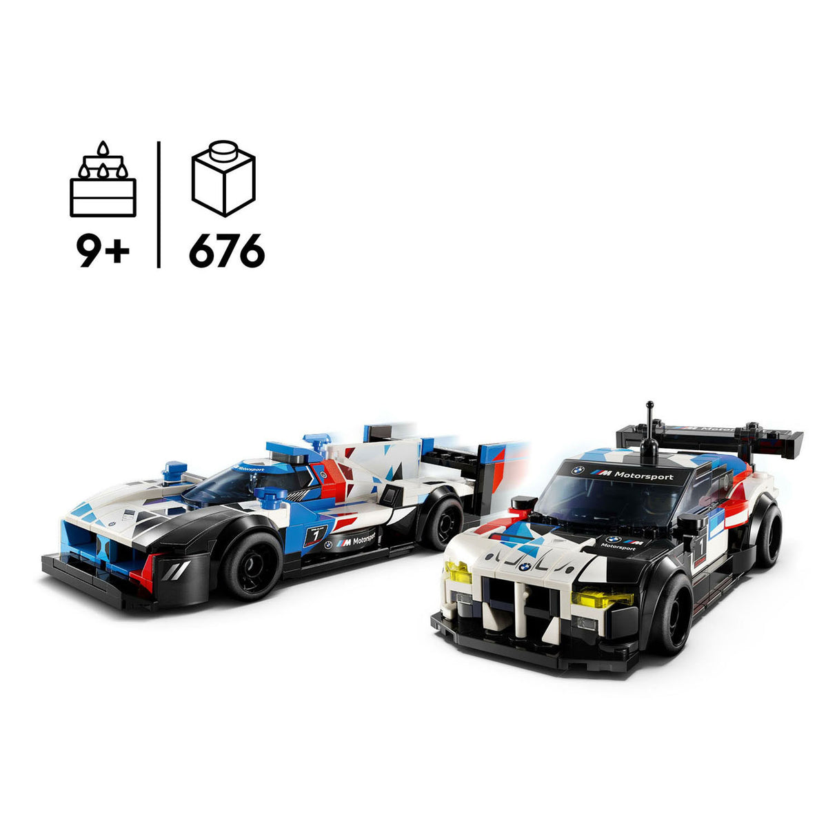LEGO Speed Champions 76922 BMW M4 GT3 and BMW M Hybrid V8 Racing cars
