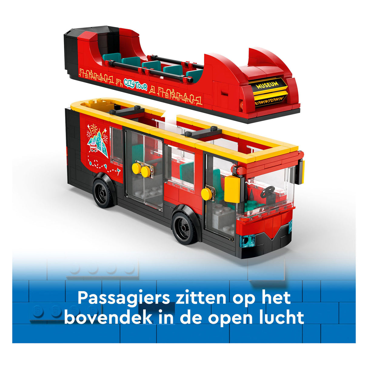 Bus dhá stór dearg do thurasóirí Lego city 60407