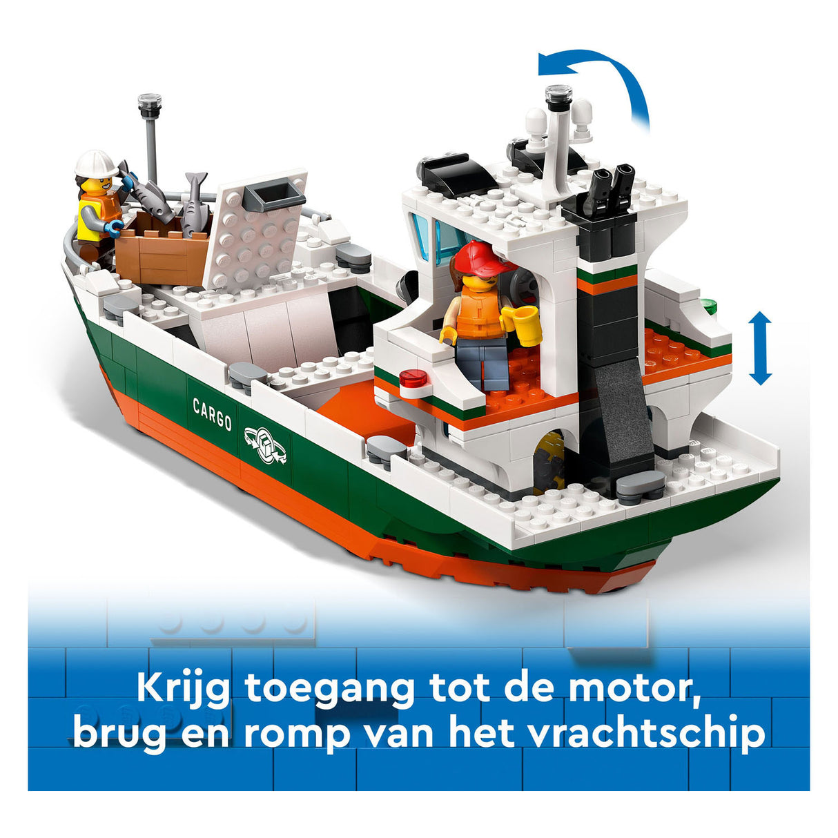 LEGO City 60422 Haven with cargo ship