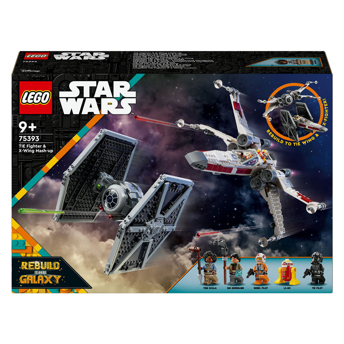 Lego Star Wars 75393 combo caccia-cravatta e x-wing