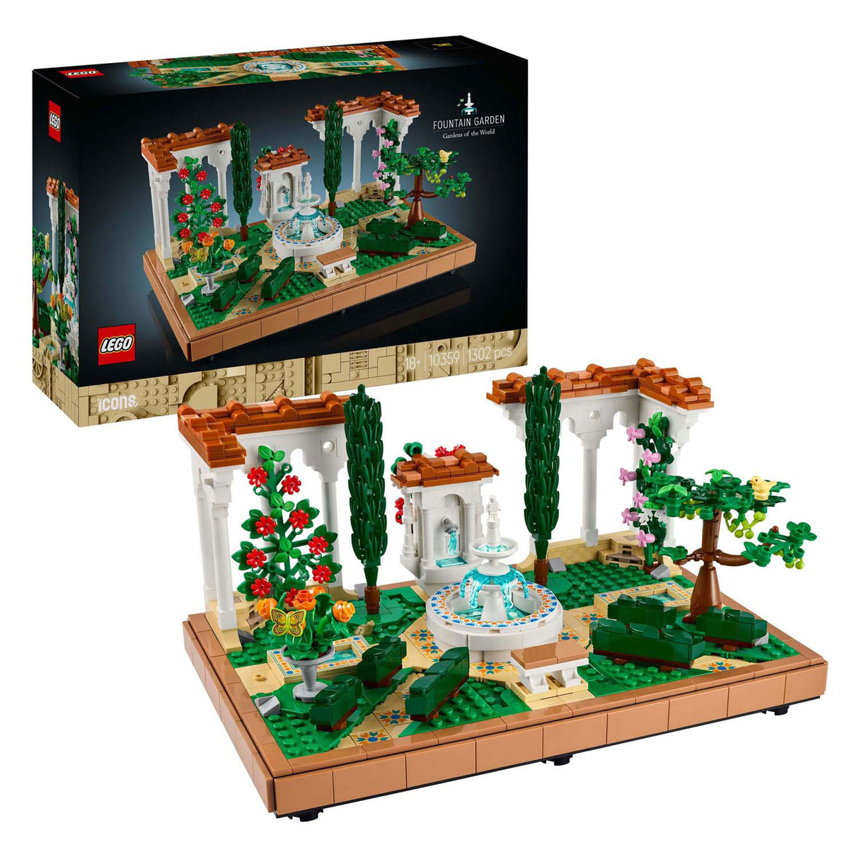Lego icônes 10359 jardin avec fontaine