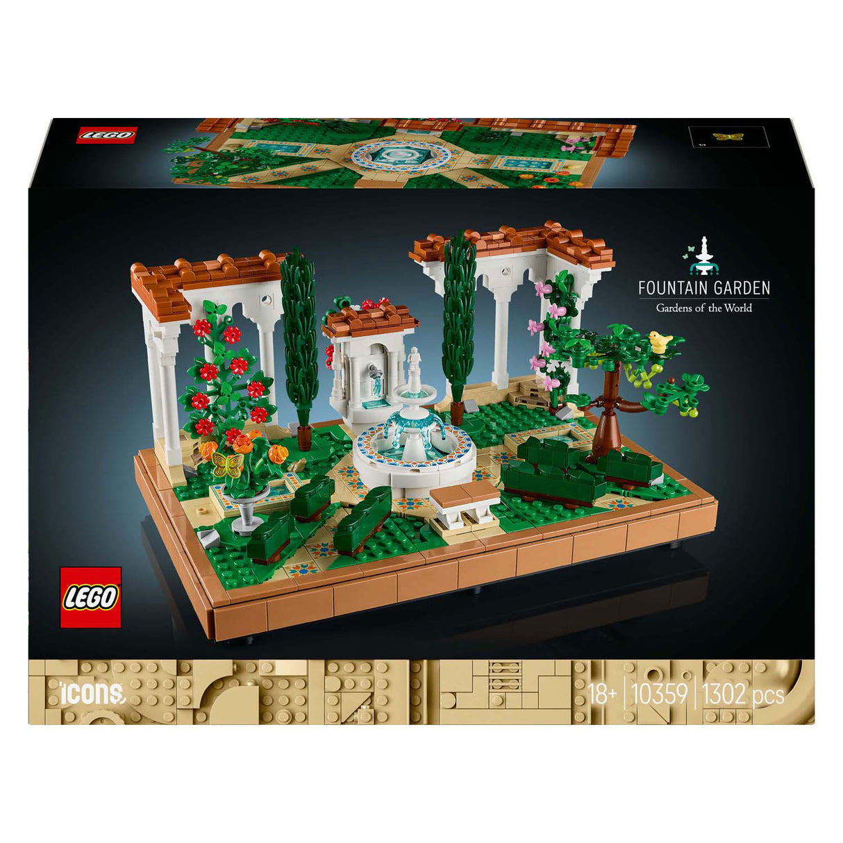 Lego ikoner 10359 have med springvand