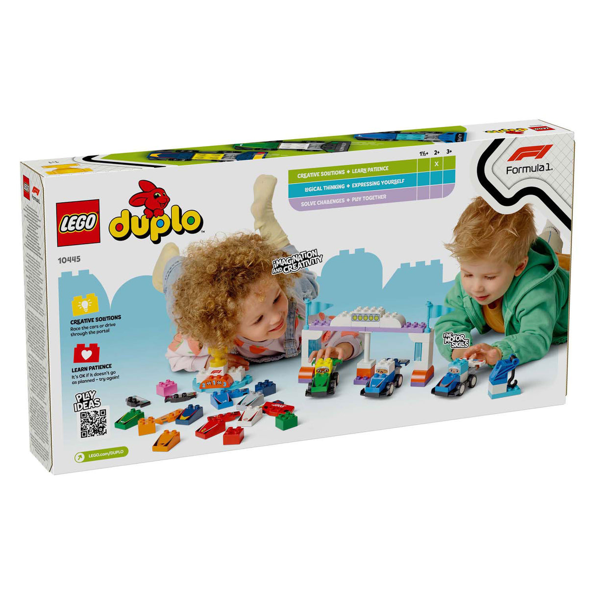 Lego Duplo Stad 10445 f1 Team Race Deeler an Chauffeuren