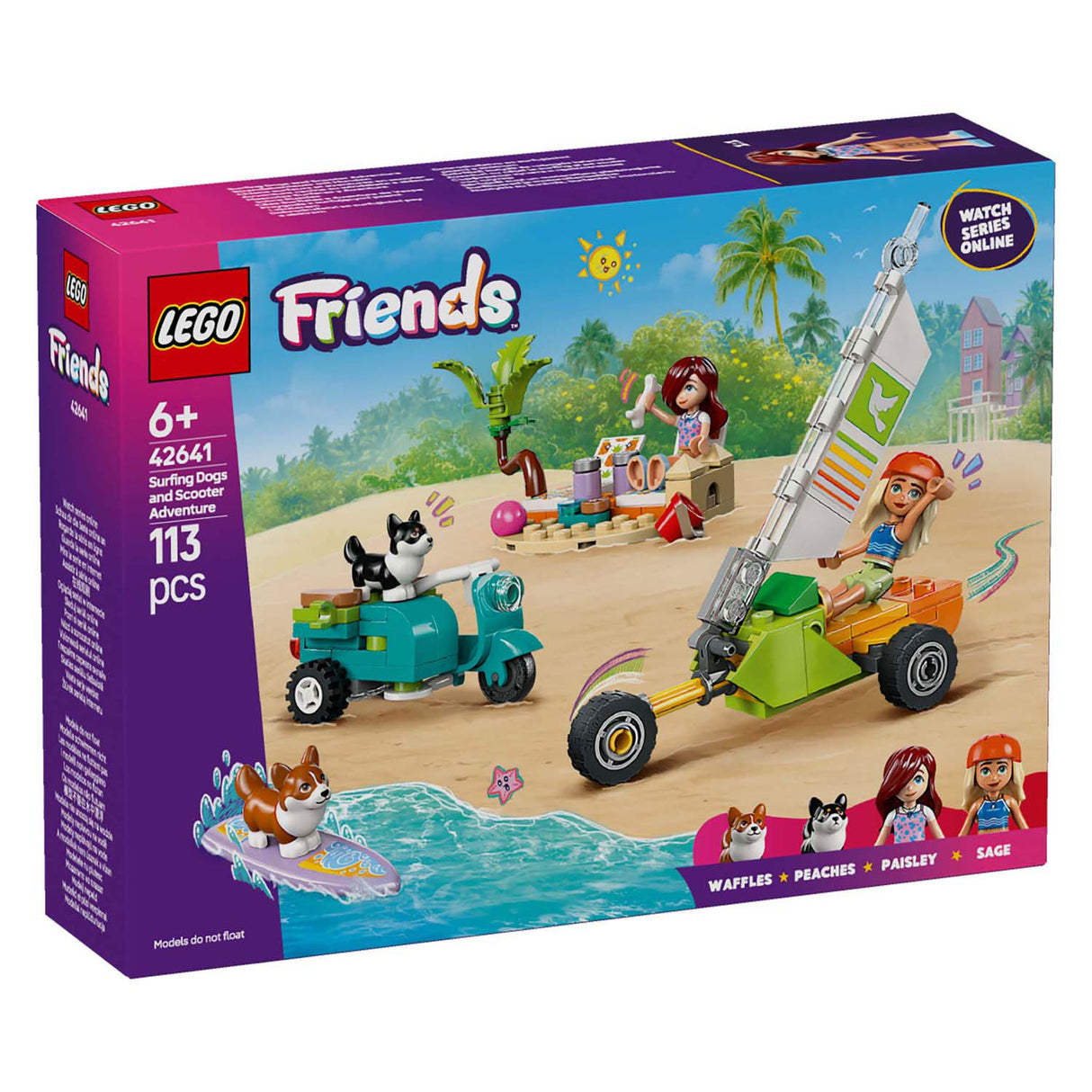 Lego friends 42641 surfing and scooter fun with the dogs