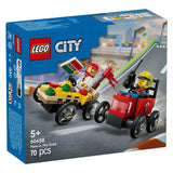 LEGO 60458 Città Great Vehicles Raceatopakket: camion per pizzeria contro camion dei pompieri
