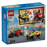LEGO 60458 Città Great Vehicles Raceatopakket: camion per pizzeria contro camion dei pompieri