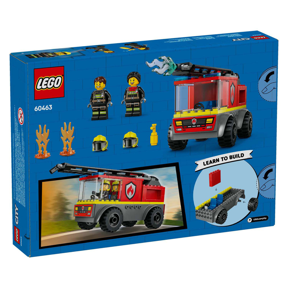 LEGO City Fire brigade ladder car with figures - 60463