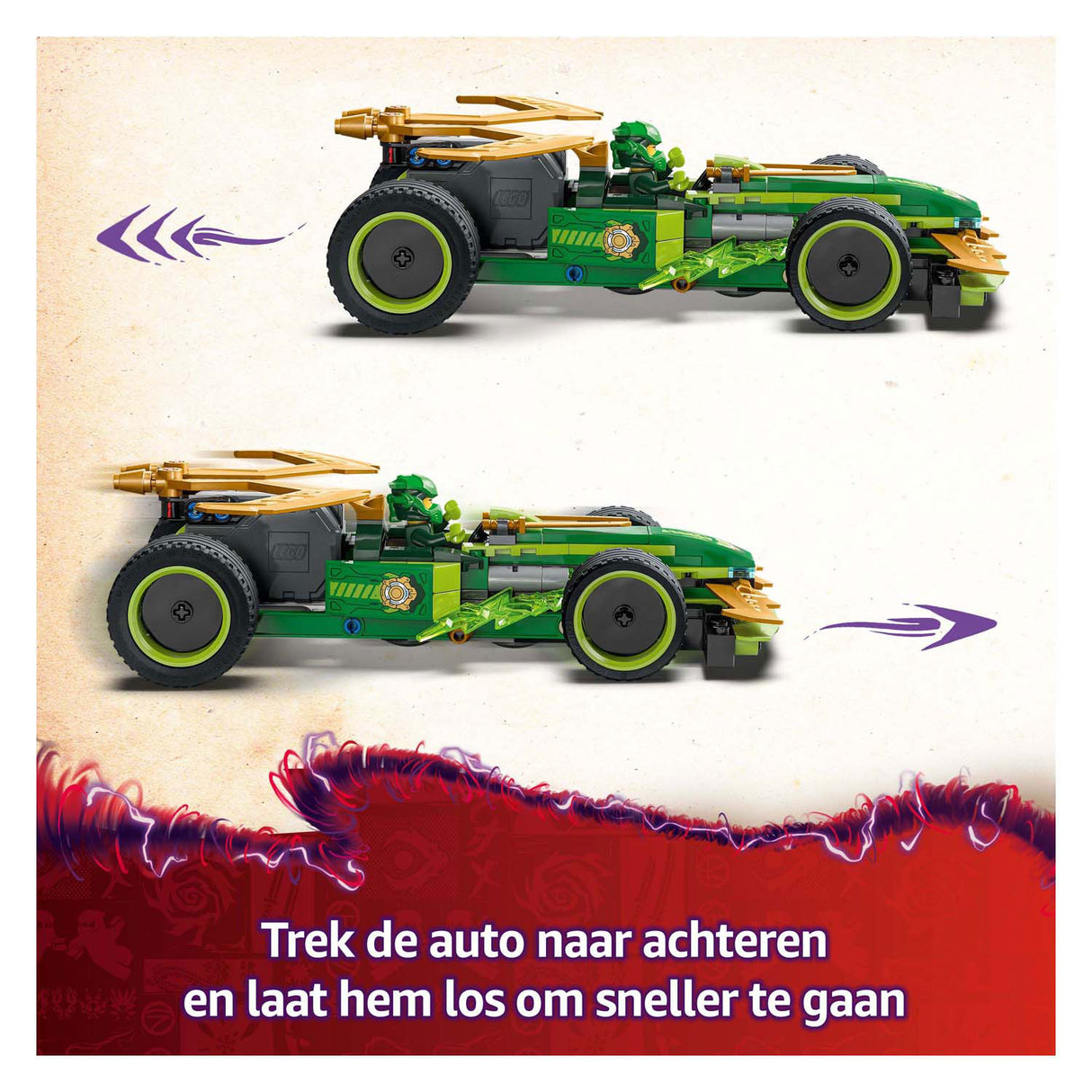 Lego Ninjago 71828 Lloyds ziehen Rennwagen zurück